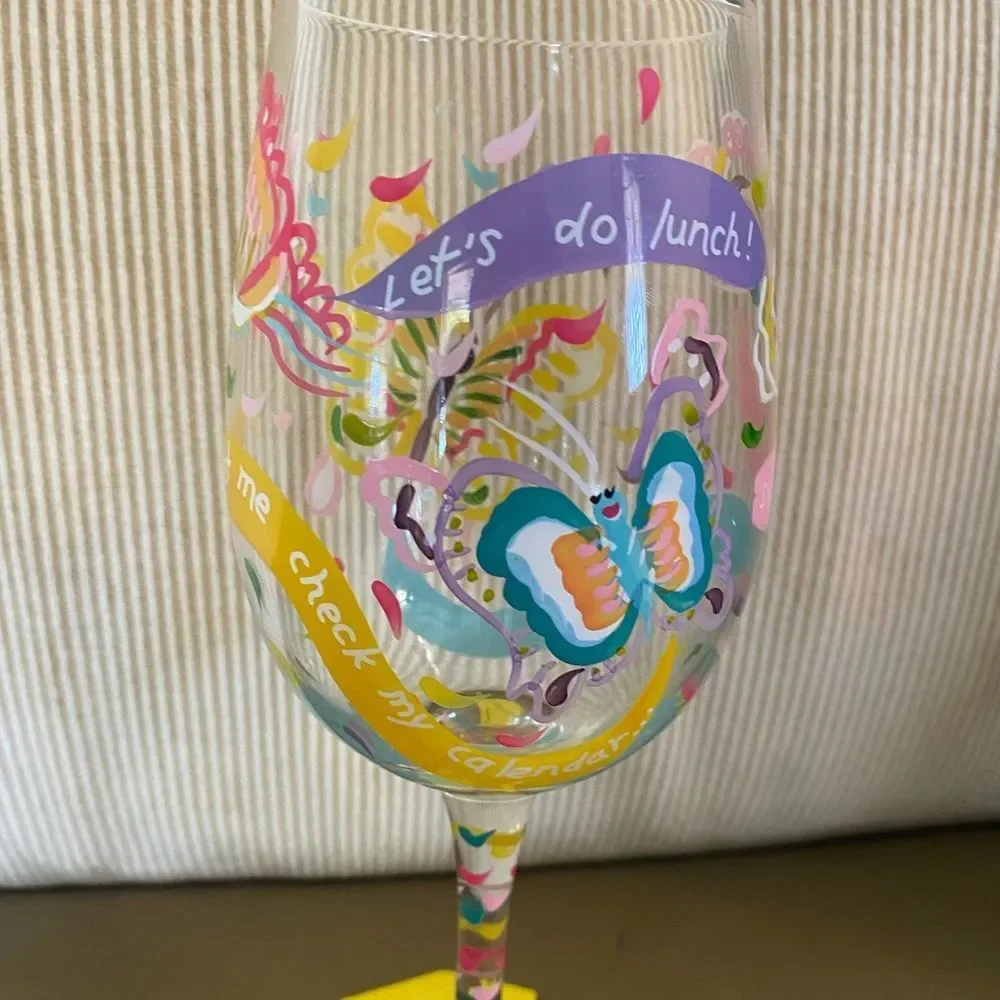 Lolita Love My Wine “Social Butterfly” Wine Glass